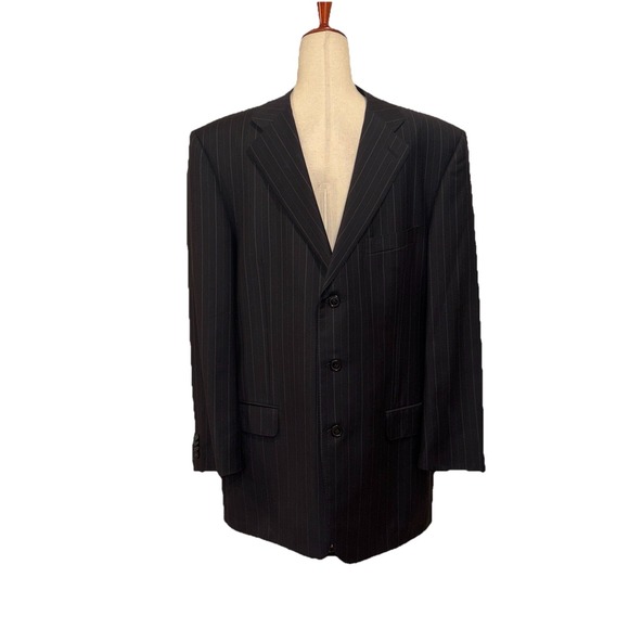Ermenegildo Zegna Trofeo Wool Striped Italian Blazer Jacket IT‎ 54 US Sz 44 - Picture 2 of 14